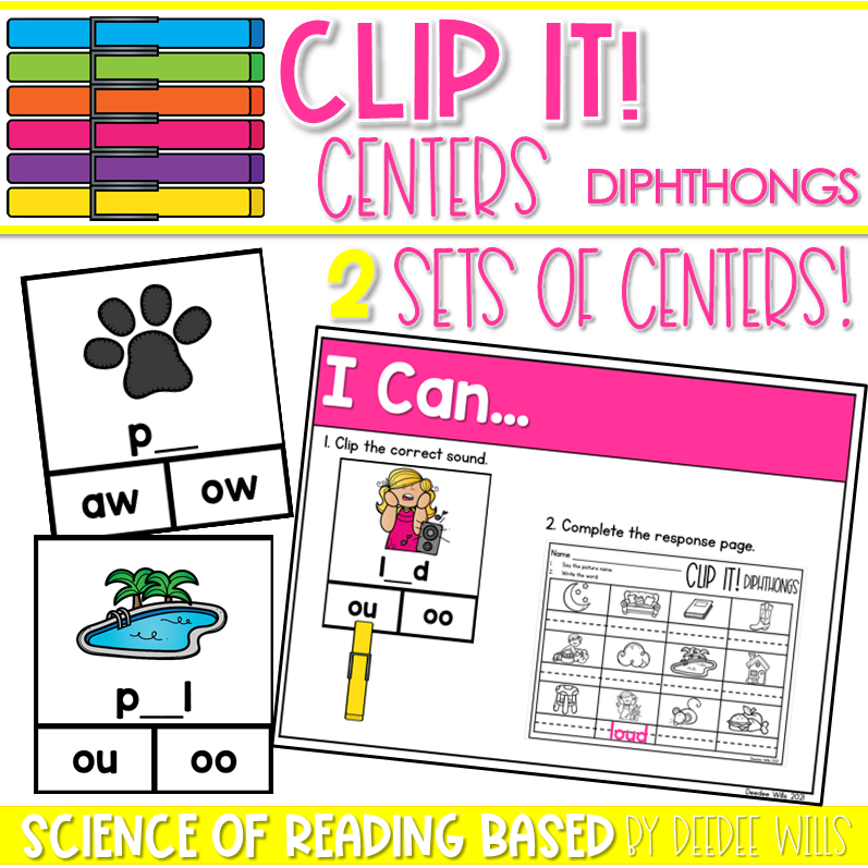 Preview of Clip It Center Diphthongs
