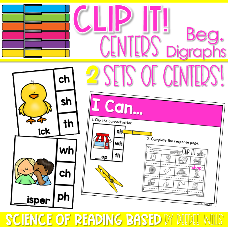 Preview of Clip It Centers Beginning Digraphs