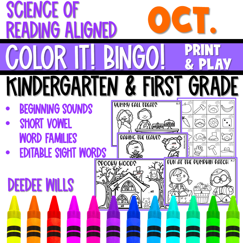 Preview of Bingo Game – October