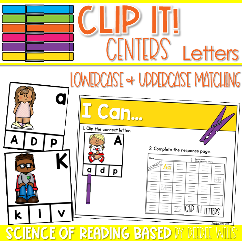 Preview of Letters Clip It Center