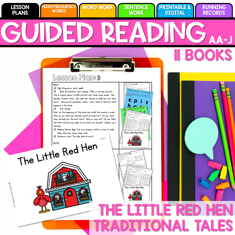 Preview of The Little Red Hen Set with AA-J Digital Books