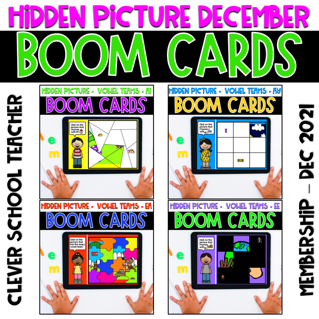 Preview of ELA Boom Cards – First Grade – December