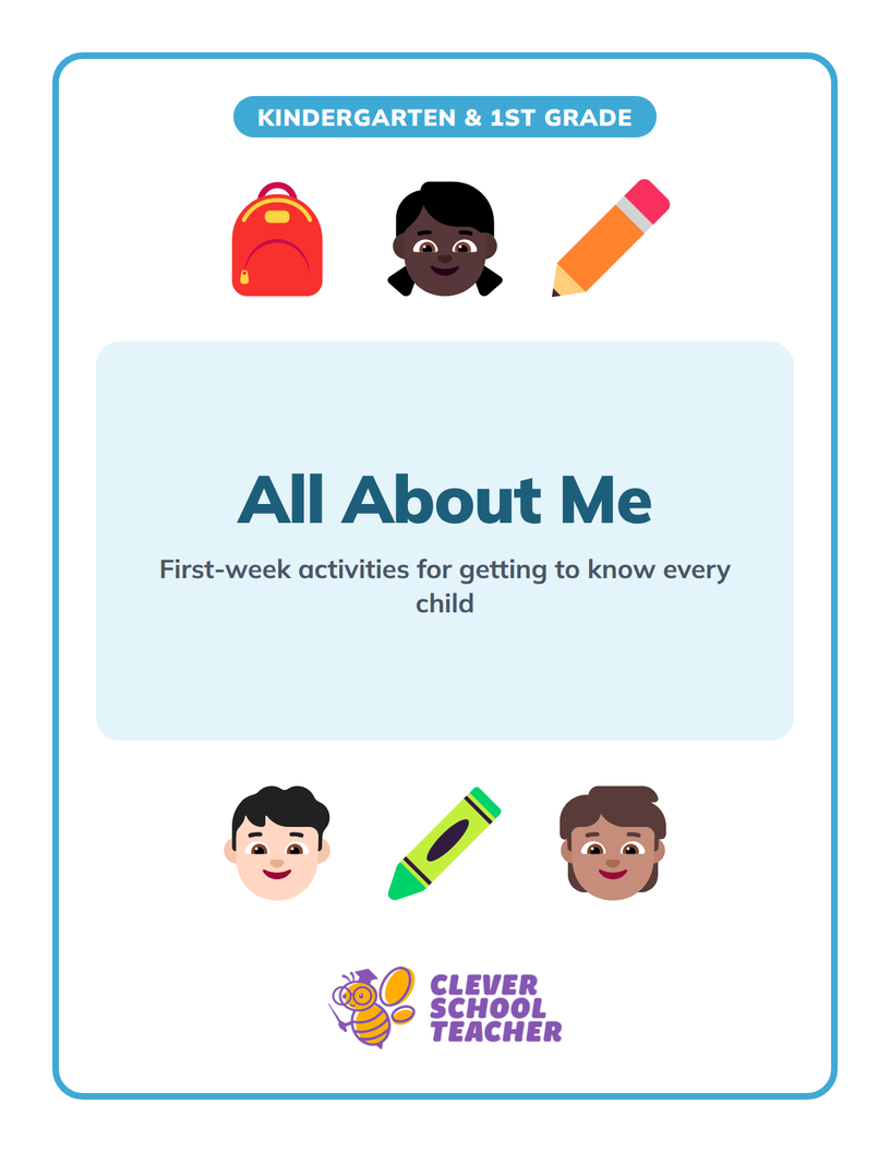 Cover of All About Me: First-Week Activities