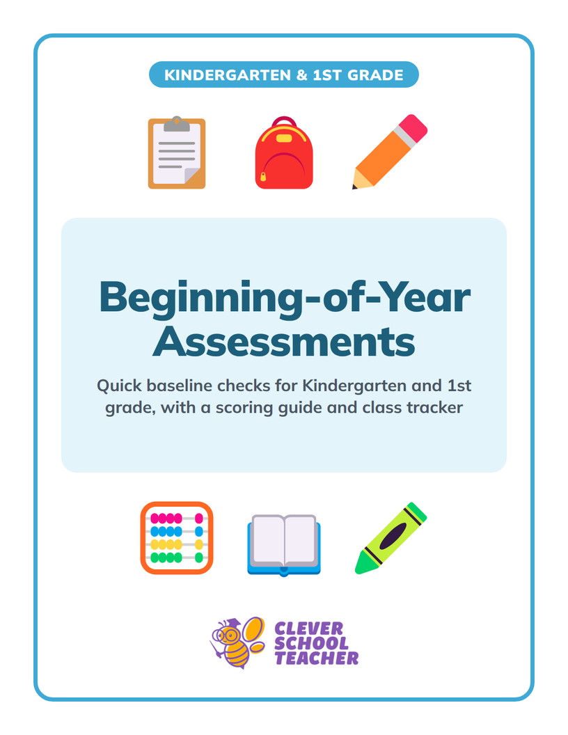 Cover of Beginning-of-Year Assessments: K & 1st