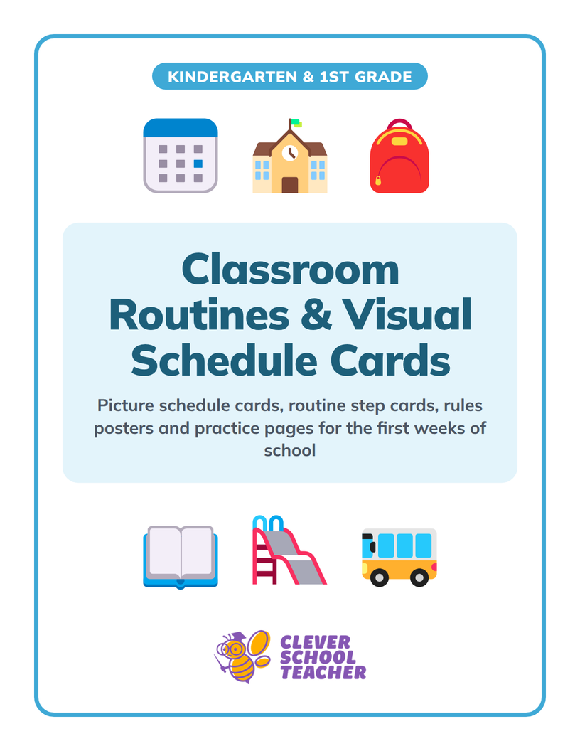 Cover of Classroom Routines & Visual Schedule Cards