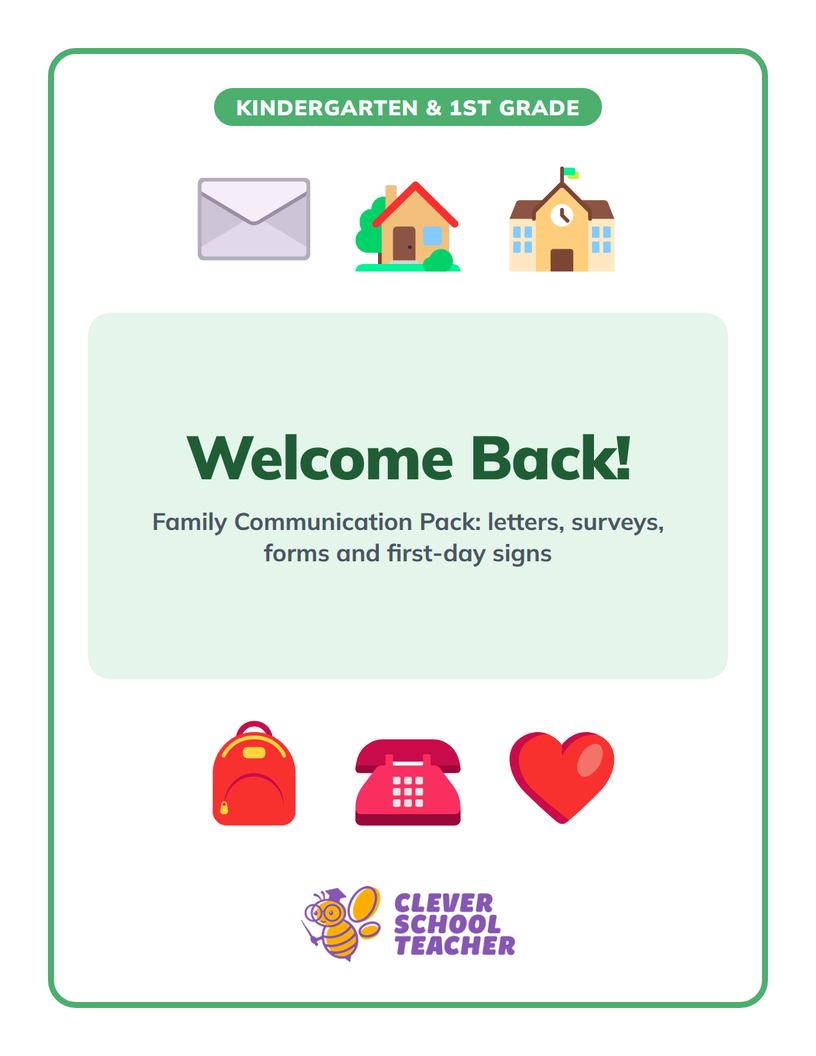 Cover of Welcome Back! Family Communication Pack