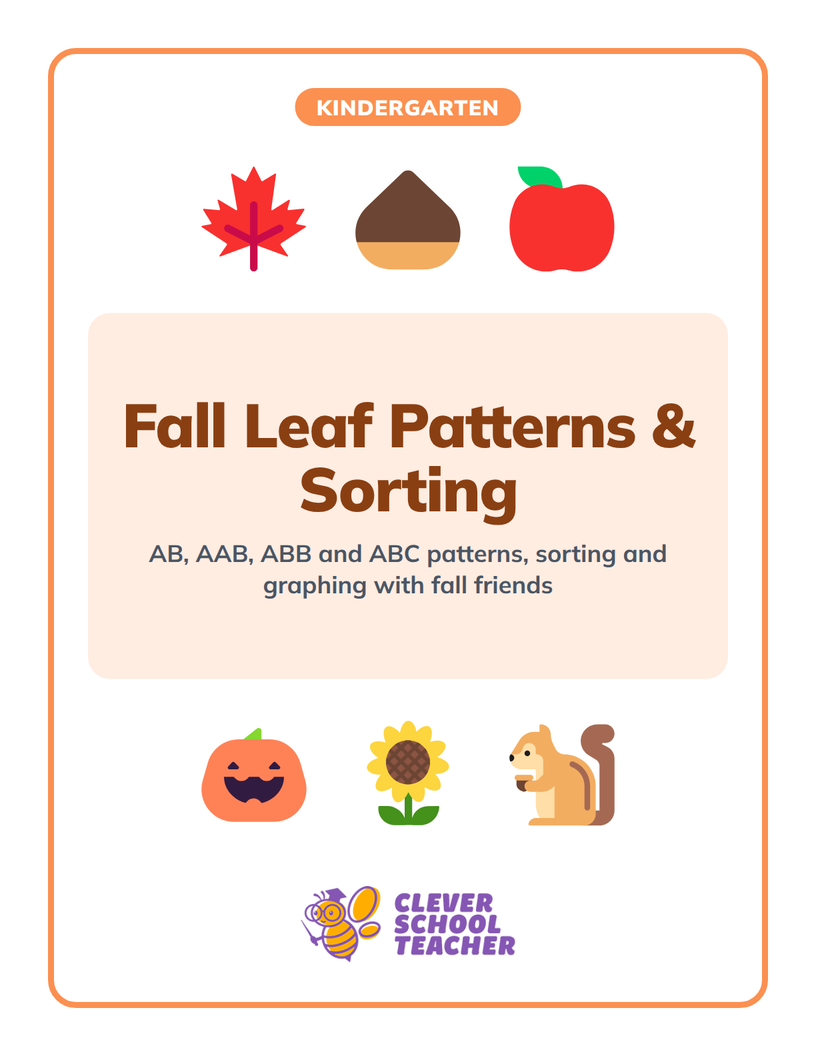 Cover of Fall Leaf Patterns & Sorting
