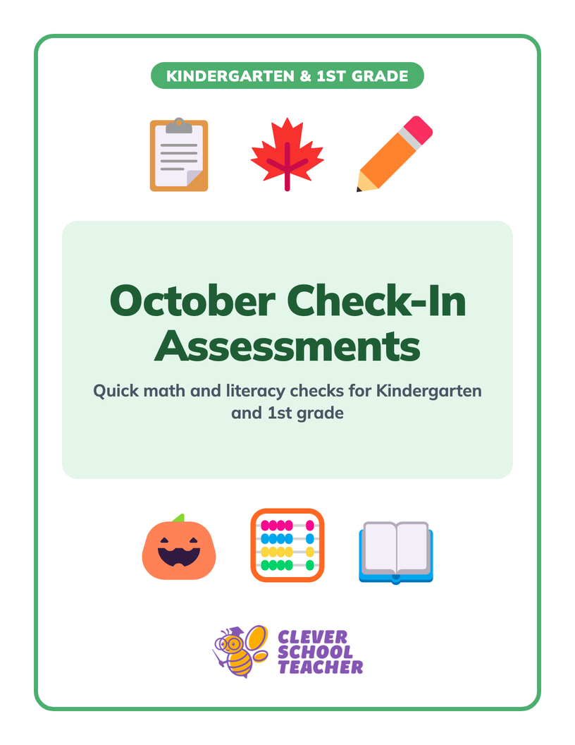 Cover of October Check-In Assessments