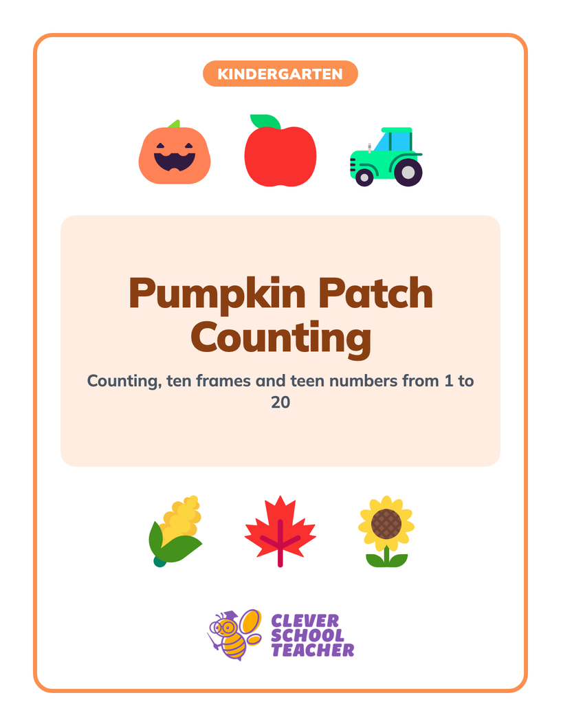 Cover of Pumpkin Patch Counting 1-20