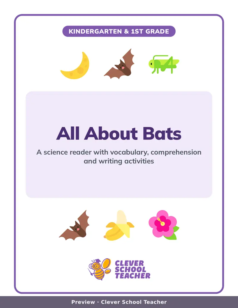 All About Bats: Science Reader & Activities, Page 1 of 23